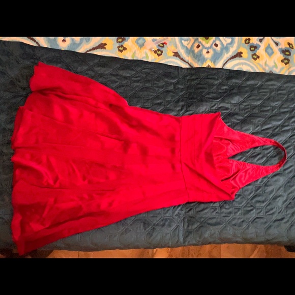 Calvin Klein Halter swing Red Dress - Picture 2 of 8